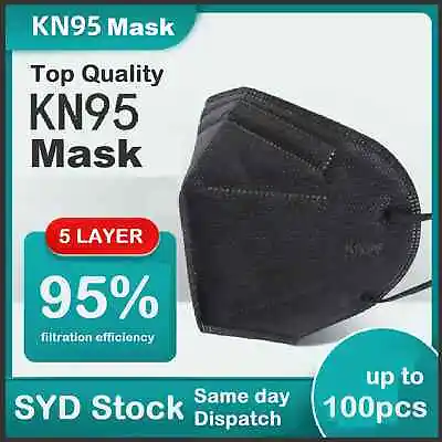 $40 • Buy BULK KN95 Mask Disposable Particulate Respirator Face Masks 5 Layers