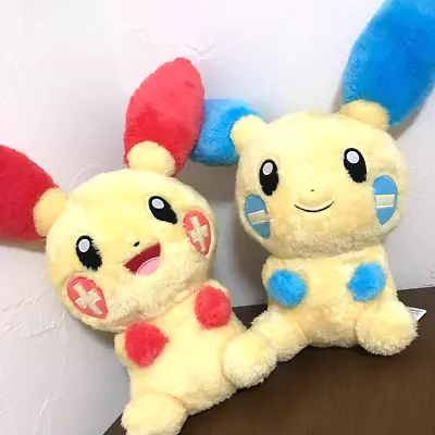 New Pokemon Mechamofugtto Hokkori Healing Stuffed Plush Plusle Minun 2sets Japan • $42.19