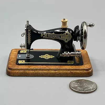 Bodo Hennig Working Hand Sewing Machine # 6712 Dollhouse Vintage Miniature 1:12 • $65