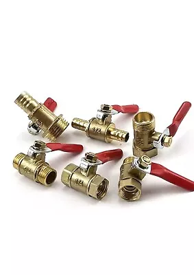 £6.50 • Buy Brass Ball Valve Long Handle BSP Male Female Thread Connector 1/8'' 1/4'' 3/8''