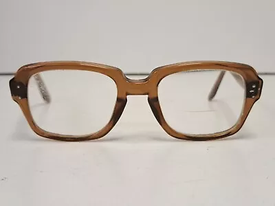 Uss Vintage Gi Issue Brown Horn Rim Eyeglass 50-20 Vietnam Era Military • $19.99
