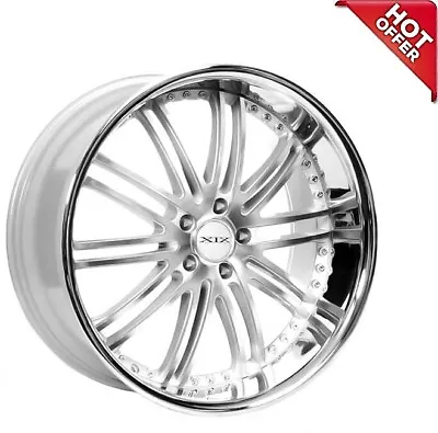 4ea 22inch Staggered XIX Wheels X23 Silver Machine With SS Lip Rims (S6) • $1849