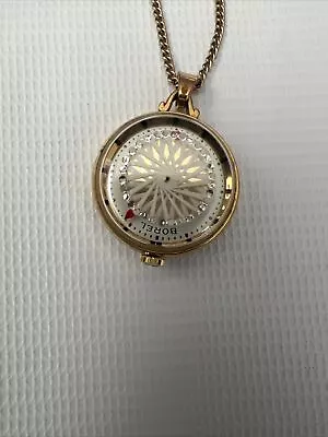 Vintage Ernest Borel 25mm Pendant Cocktail Kaleidoscope Watch White Dial • $150