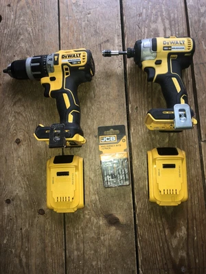 £111 • Buy DeWALT 18V XR Combi Drill & Impact Driver Plus DeWALT Batteries