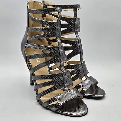 Nine West Allclearo Gladiator Sandals Women's Size 9M Gunmetal Gray Strappy • $28.36
