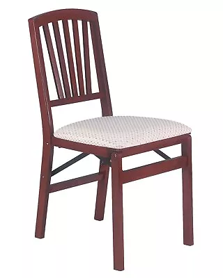 Stakmore Slat Back Folding Chair Finish Set Of 2 Cherry • $167.91