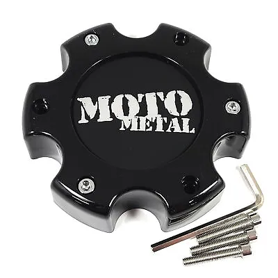 Moto Metal Wheel Rim Center Hub Cap Closed-End Bolt-On Gloss Black 5-3/4 OD • $28