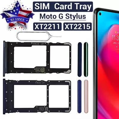 SIM Card Tray MicroSD With Pin For Motorola Moto G Stylus 2022 XT2211 5G XT2215 • $8.50