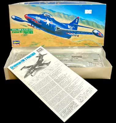 Original 1989 Hasegawa 618 Grumman F9F-2 Panther 1/72 Model Kit New Parts Sealed • $20.95