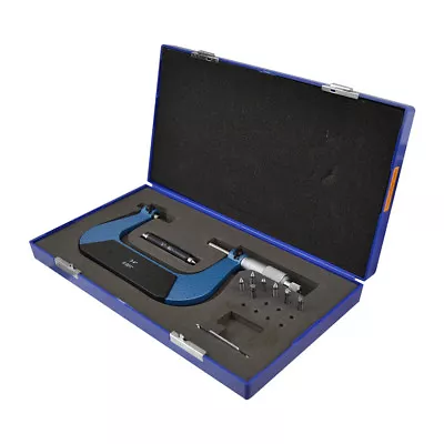 3-4  Range Screw Thread Micrometer Kit With 4 Anvils 0.001'' Grad • $90.50