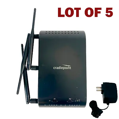 LOT OF 5 Cradlepoint MBR1400 V2 Dual Band Wireless Router MBR1400 W/ Adapter • $158.40