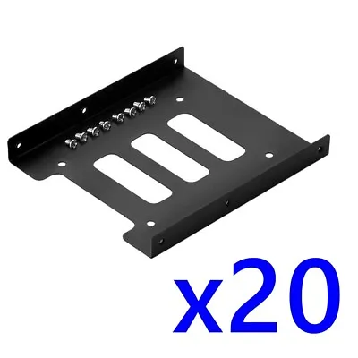20x Lots Metal SSD HDD 2.5'' To 3.5'' Mounting Kit Hard Disk Drive Holder Dock • £23.74