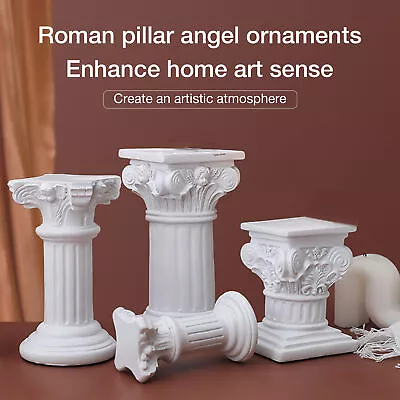 Roman Pillar Greek Column Statue Pedestal Handmade Mini Resin Holder Home Decor • $21.52