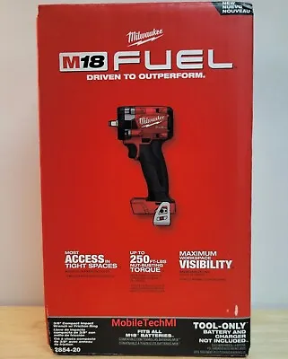 Milwaukee M18 3/8  FUEL Compact Impact Wrench W/ Friction Ring 2854-20 - NIB  • $159.98