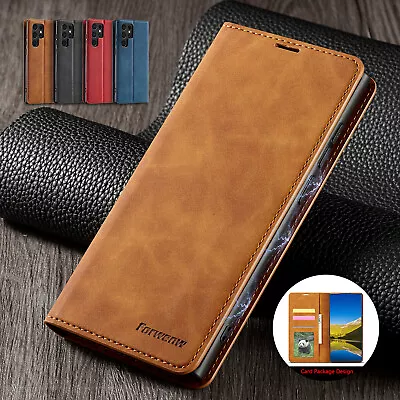 Leather Wallet Magnetic Case For Samsung S24 S23 Ultra S22 Plus S21 S20 Note20  • $10.83