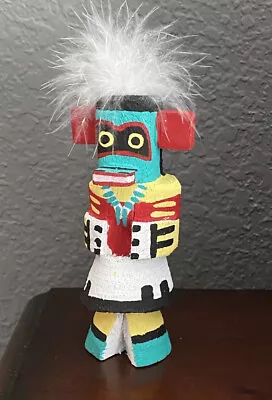 Vtg Hopi Warrior Kachina Doll Native American 6  Pooley Route 66 Figure Badger • $49.95