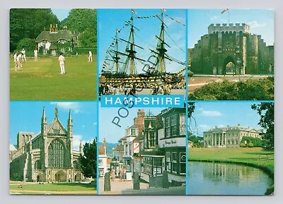 Postcard (M4) UK Hampshire Multi View. Salmon • £6.99