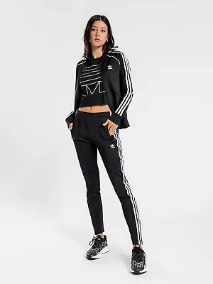 $165 • Buy SMALL Women's Adidas Originals AdiColor SST TRACKSUIT BLACK 