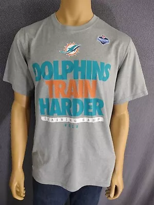 MIAMI DOLPHINS T - Shirt NFL NIKE DRI FIT SS Bright Grey  Train Harder  Football • $16.89