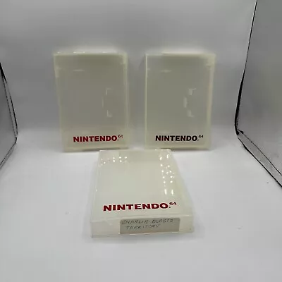Nintendo 64 N64 Storage Box Plastic Clamshell Game Protective Cases OEM 3 Cases • $17.95
