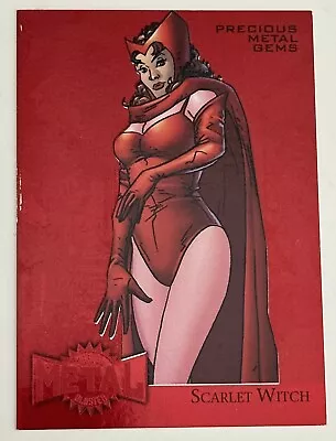 2015 Fleer Retro Marvel 1995 Precious Metal Gems Red PMG #31 Scarlet Witch /100 • $91