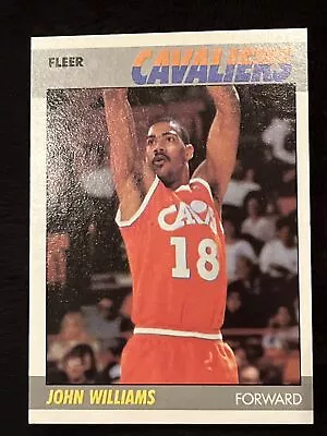 John Williams 1987 Rookie Cavaliers 87-88 Fleer Basketball #122 Of 132 Mint • $1