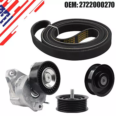 Fit For Mercedes-Benz Engine Belt Tensioner + Idler Pulley Serpentine Belt Kit • $44.85