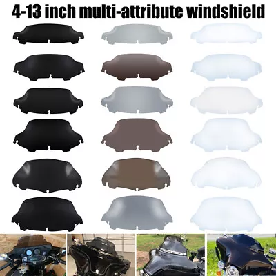 Black/Smoke/Clear Wave Windshield Windscreen Fit For Harley Touring Street Glide • $29.23