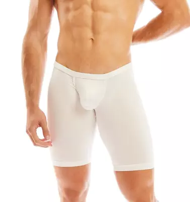 N2N Bodywear Men's Low Rise Yoga Pouch Biker Short Size L White - NWT! • $48