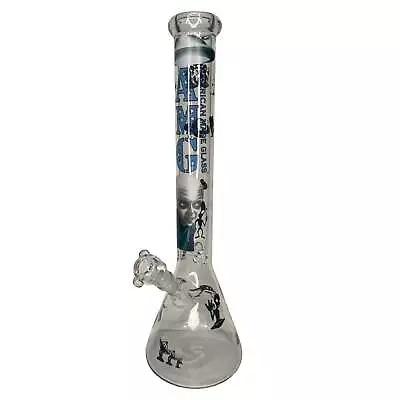 AMG Glass Massive 18 Inch Alien Decal Glass Water Pipe Bong • $128.99