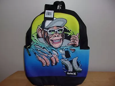 Hurley The One And Only Graphic Gradient Monkey Backpack 15  Laptop Sleeve Nwt • $26.99