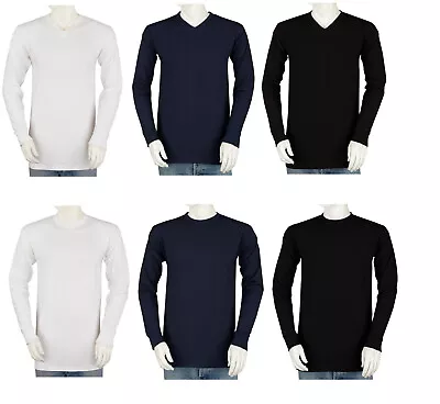 $15.99 • Buy Styllion Mens Shirts V Neck C Neck- Long Sleeve - Mid Weight - S TO  7XLT