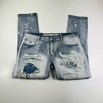 Grindhouse Jeans Acid Wash Stacked Light Men’s Size 40x34 • $23.95