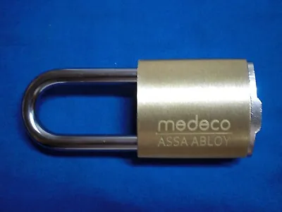 MEDECO® Solid Brass LFIC Padlock With Built-In Cylinder Weather Cover/ LESS CORE • $79