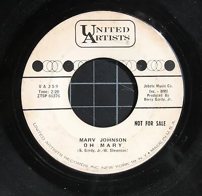 MARV JOHNSON Soul PROMO 45rpm Oh Mary B/w Show Me HEAR • $8