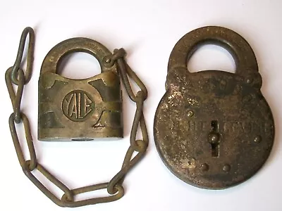 VTG.  Locks  Set Of 2  Yale & Towne Lock  & Mastodon Eight Lever Lock  No Keys • $34.99