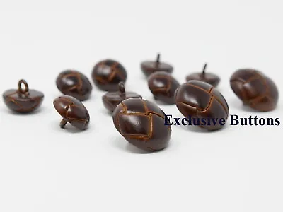 $19.99 • Buy Chocolate Brown Leather Buttons Set - For Blazer Or Sport Coat