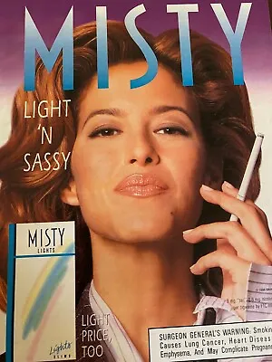 Misty Cigarettes Full Page Vintage Print Ad • $1.99