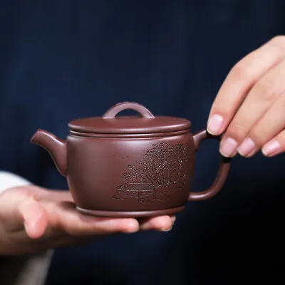 190ml True Yixing Zisha Marked Clay Tea Pot 10 Infuser Holes Handmade Hanwa Pot • $201.44