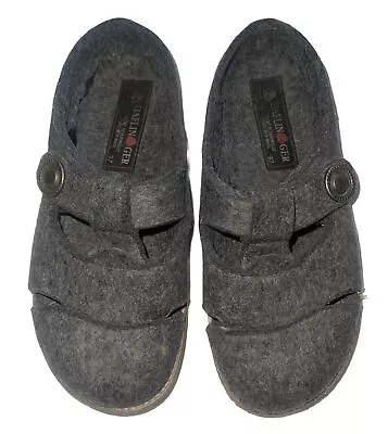 Haflinger Grizzly Cut Out Gray Wool Clogs Shoes Womens 37 US 6-6.5 • $34.99