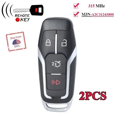 2x For Ford Mustang Fusion Edge 15-17 Smart Prox Remote Key Fob M3N-A2C31243800 • $43.91