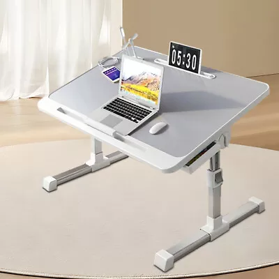 Laptop Bed Tray Desk Adjustable Table Sofa Sit Stand Desktop Computer Stand Fan • $47.99