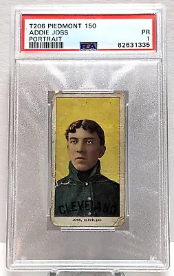 1909-11 T206 Piedmont 150 Addie Joss Portrait PSA 1 PR Cleveland • $364.29