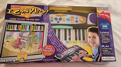 FISHER PRICE I CAN PLAY PIANO Electronic TV Plug & Play Keyboard W/Songs & Games • $143.32