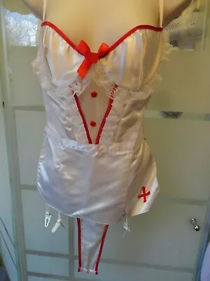 $39.99 • Buy VTG Frederick's Of Hollywood Nurse Costume Corset Garters - SZ M