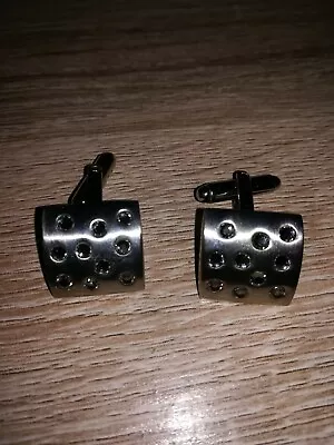 £3.75 • Buy Silver Diamante Cuff-links