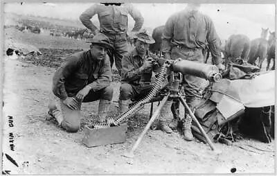 U.S. Army 1911 Maneuvers In San AntonioTexasTX: Maxim Machine Gun & Crew • $9.99