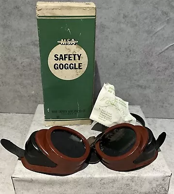 Vintage MSA Safety Goggles Glasses Welding Burning Motorcycle Steampunk • $20