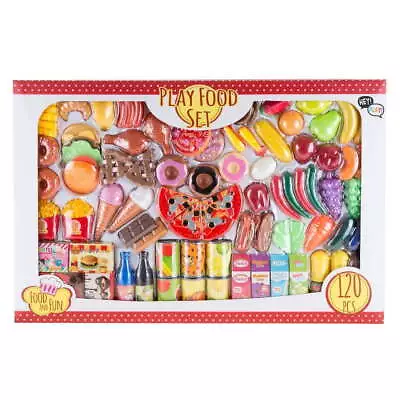 120-Piece Toy Food Set For Kids Kitchen And Pretend Play • $18.36