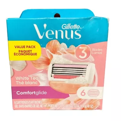 Gillette Venus Value White Tea The Blanc Comfortglide Refill Cartridges 6 Count • $15.99